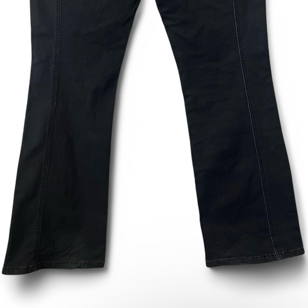 Urban Outfitters BDG Y2K Belted Flare Low Rise Jean Dark Wash Size 33 Black Slim - Picture 13 of 16